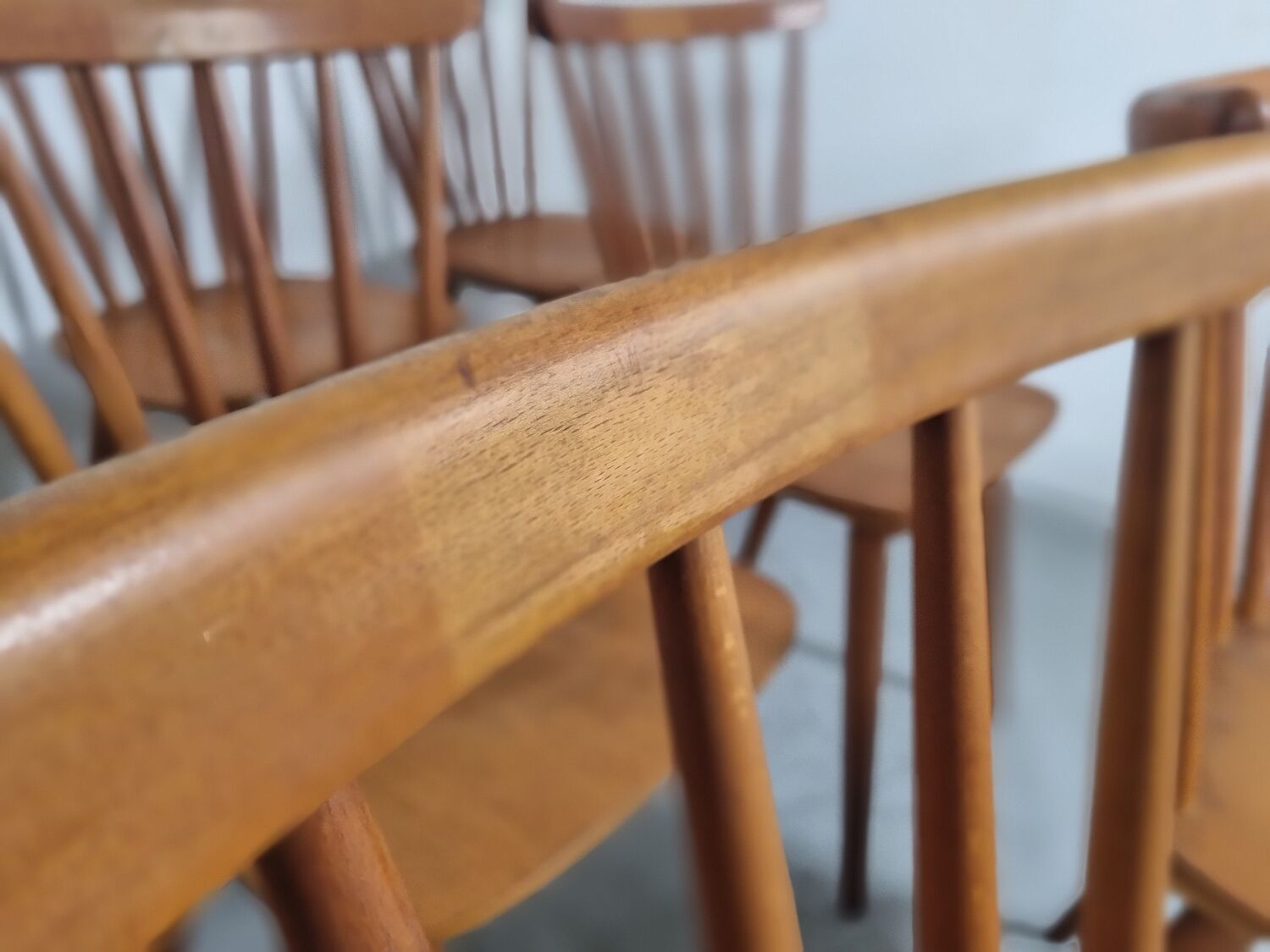 Set of 18 Scandinavian style bistro chairs, 60s