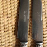 Lot 6 knives Ferrules flower shell blade bakelite steel