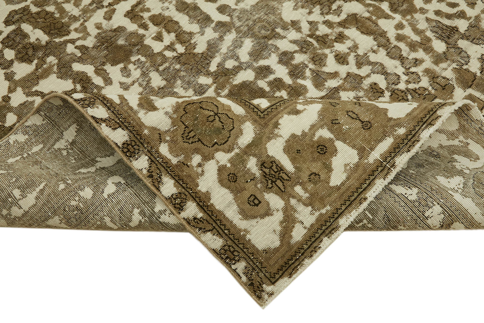 Hand-Knotted Anatolian Vintage 1970s 292 cm x 380 cm Beige Wool Carpet