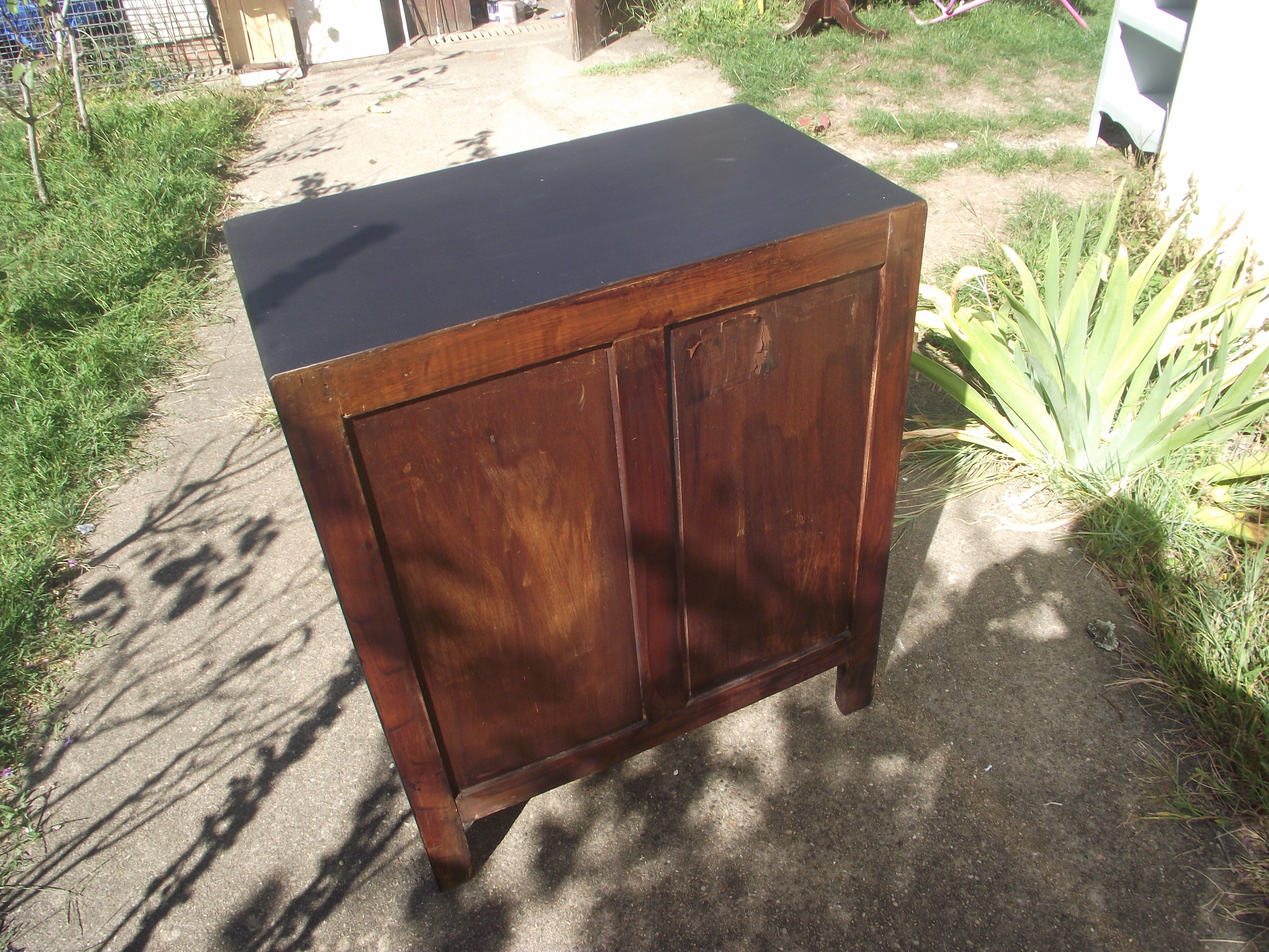 Parisian buffet painted in black from the 50s