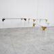 Vintage lucite and brass nesting tables, 1970s