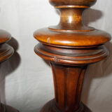 Pair of feet of walnut lamps