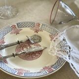 3 Longwy dessert plates.