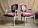 Paire de fauteuils tapissés cabriolets Louis XV