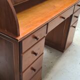 American cylinder desk or Roll Top Desk, solid pine, 10 drawers, good condition 140x60