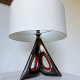 1950s ceramic table lamp, free form