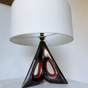 1950s ceramic table lamp, free form