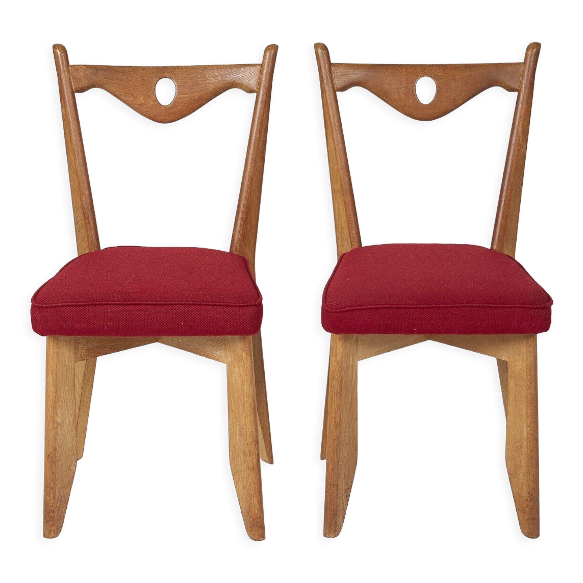Pair of chairs Guillerme and Chambron 1960s