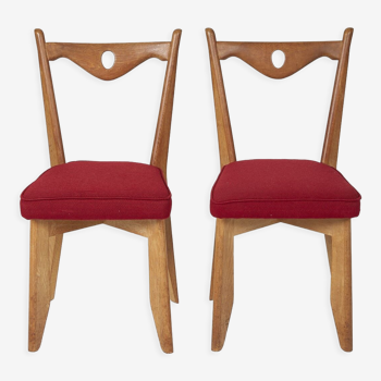 Paire de chaises Guillerme et Chambron 1960s