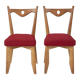Pair of chairs Guillerme and Chambron 1960s