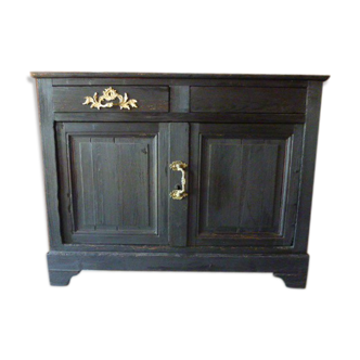 Burnt wooden buffet shou-sugi-ban