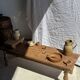 Cuiller en teck, ustensile de cuisine L28 D6