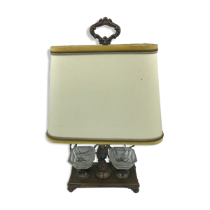 Lampe de bureau  bouillotte avec acier en bronze vintage