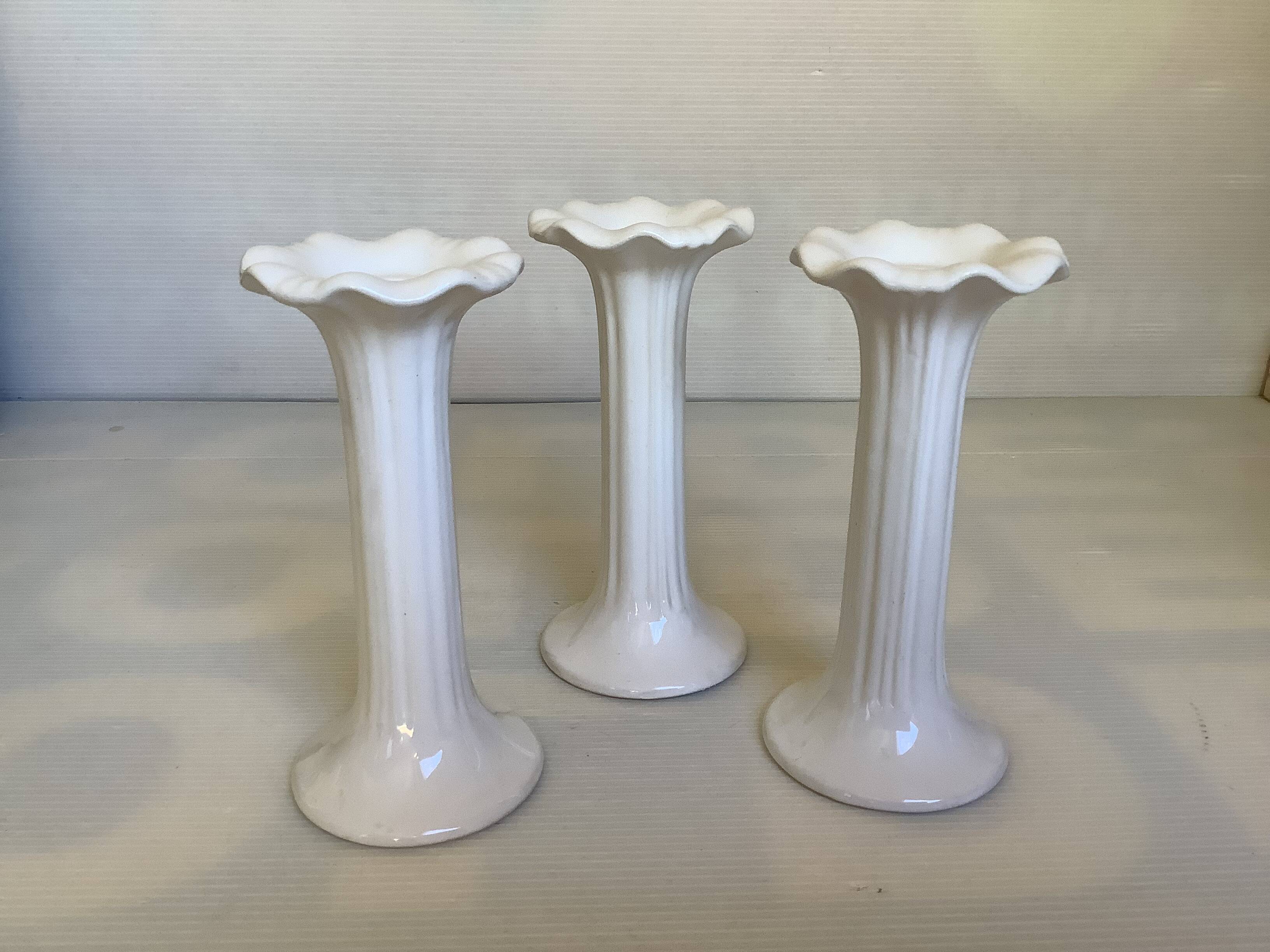 Trio of flower candle holders Fereiras Portugal