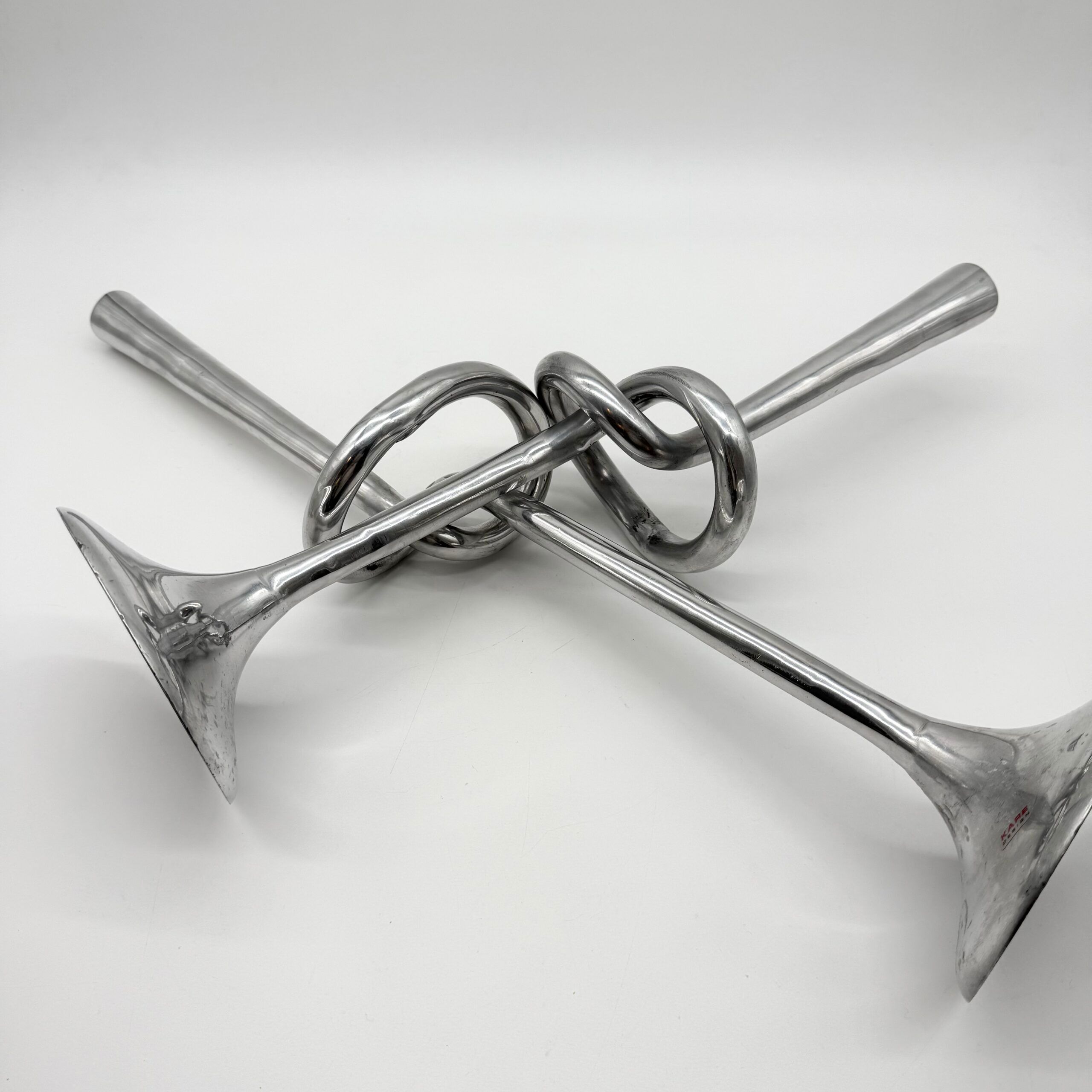 XXL "Giant Knot" candlestick pair – 1980s