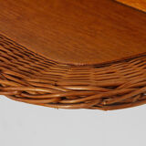 Rattan shelf edited by Uluv in the 1960s