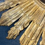 Sun Wall Lamp (70 cm) - Witch's Mirror, Gilded Carved Wood, ca 1950