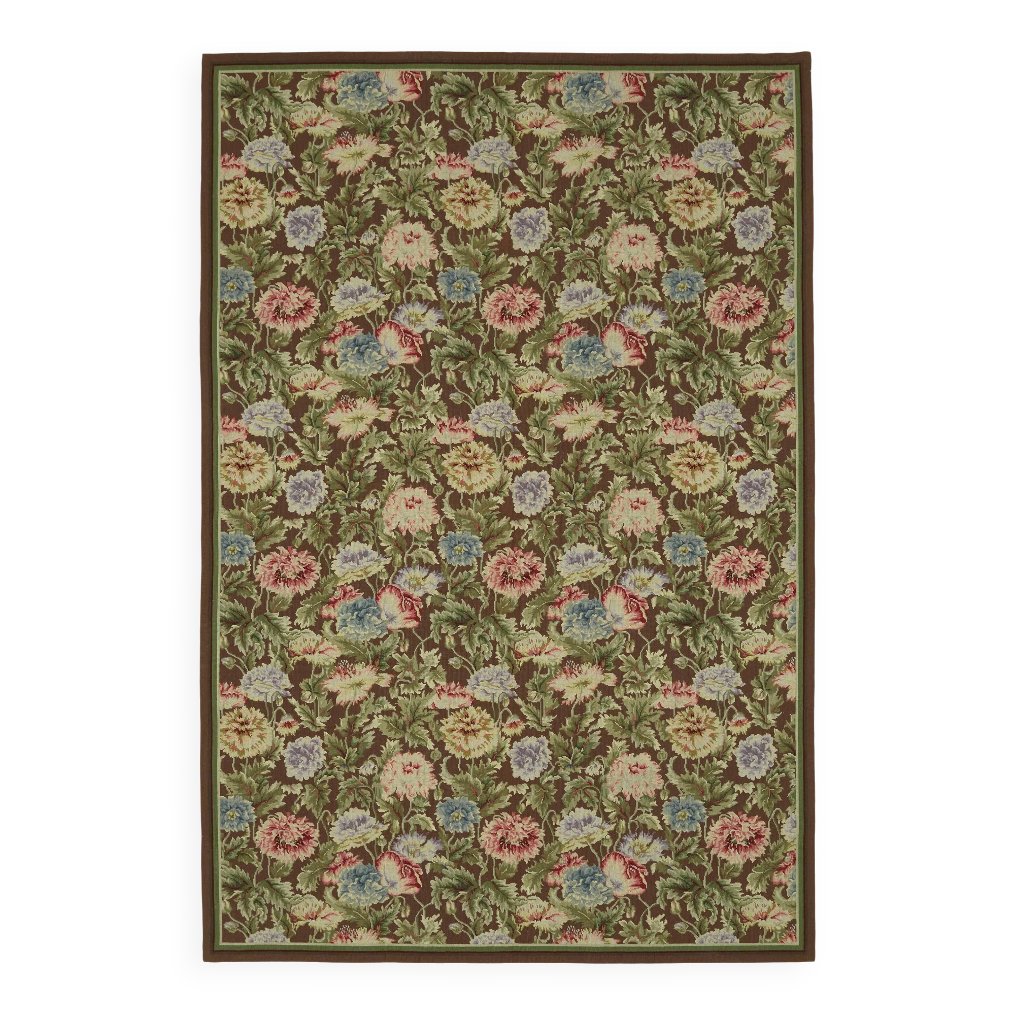 Handmade Vintage Flatweave Needlepoint Kilim 186 cm x 277 cm