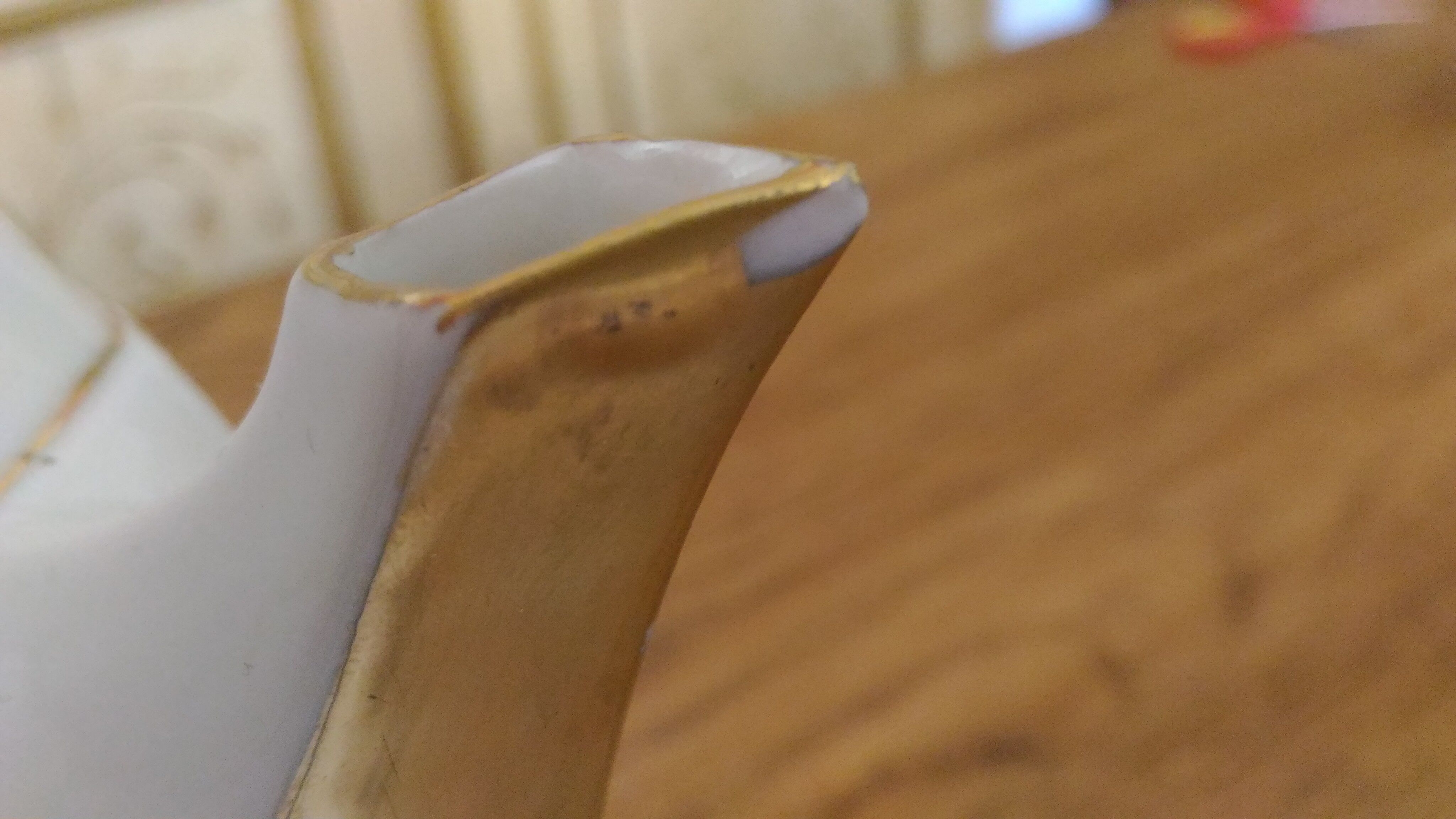 Teapot Porcelain M-S gold decoration, ART DECO