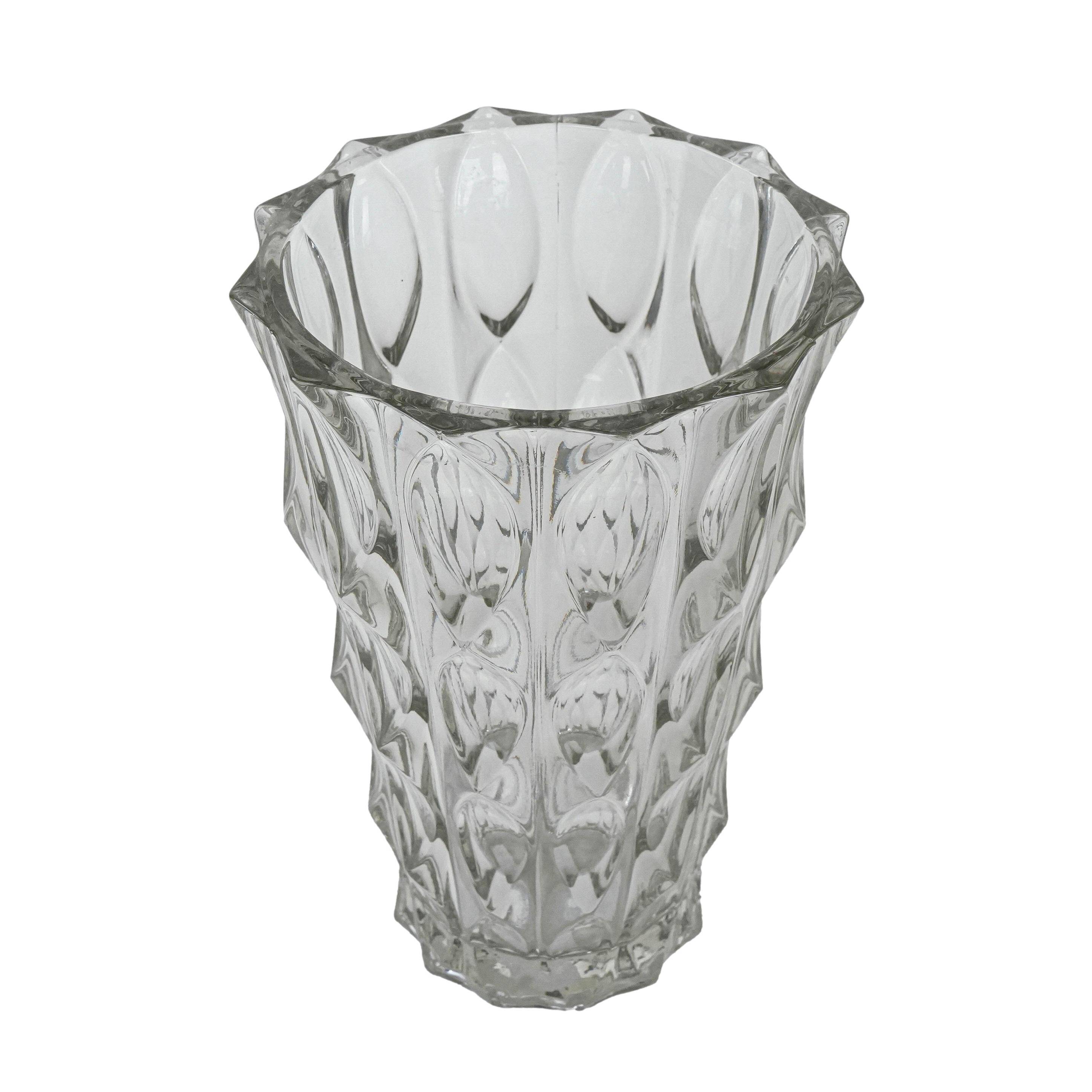 Crystal vase, Italian design, 1960s, manufactured in Italy