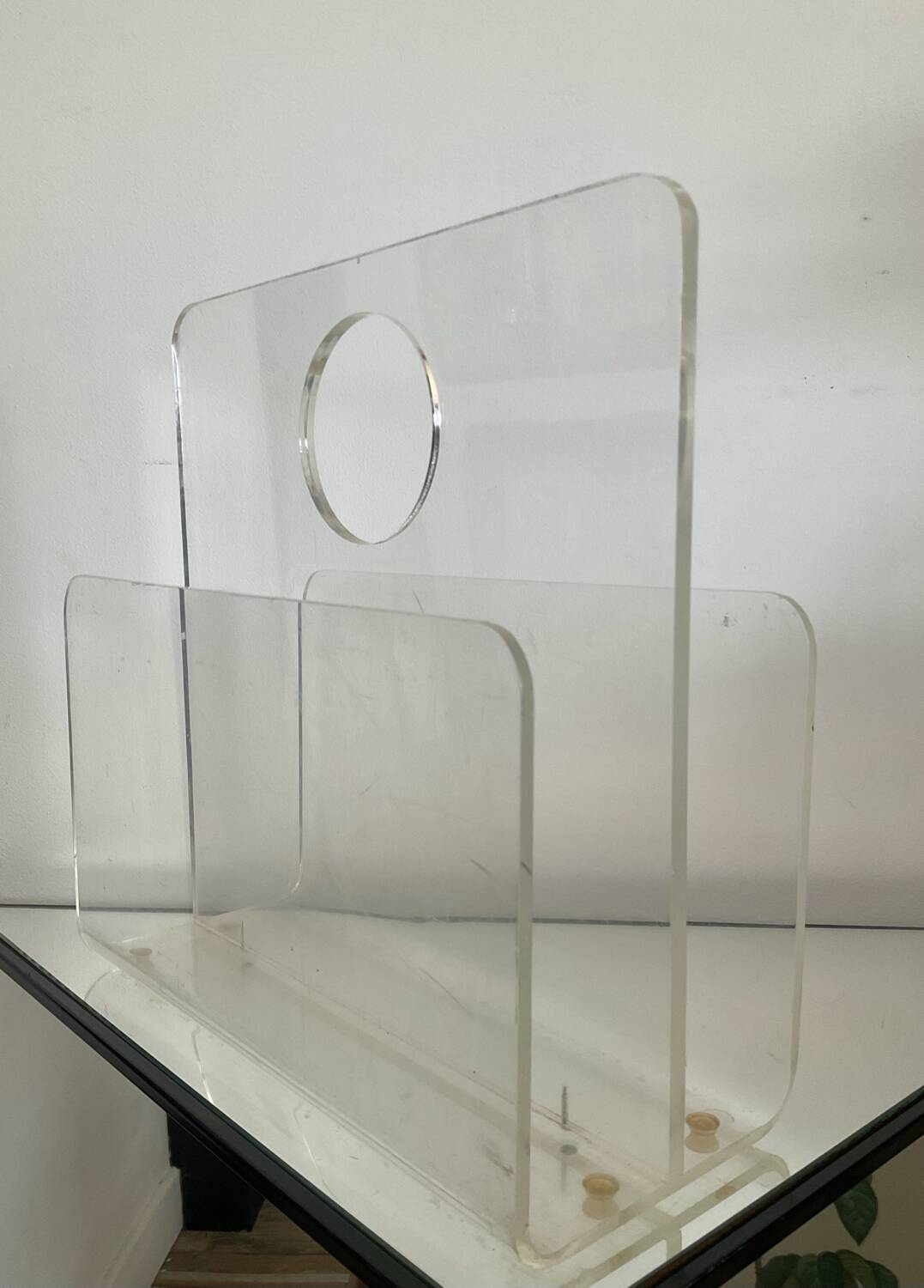 Vintage Plexiglas Magazine Rack