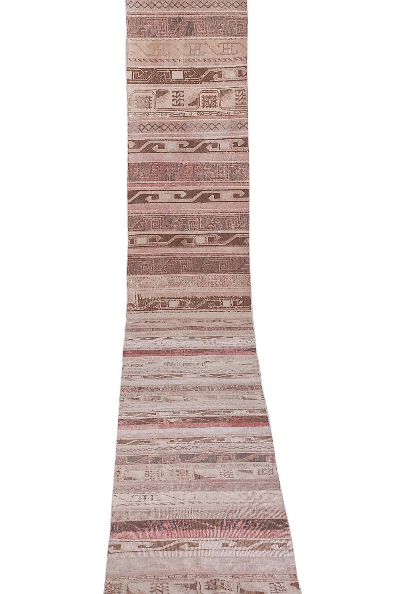 Vintage Turkish hallway rug 75x836 cm