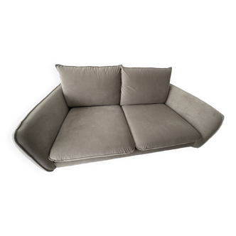 Canapé velours beige