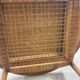 Round vintage coffee table in teak and rattan