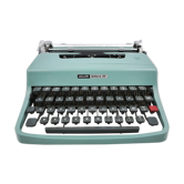 Olivetti Lettera 32 blue typewriter
