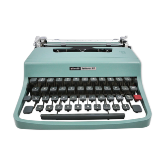 Olivetti Lettera 32 blue typewriter