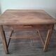 Square farmhouse table in solid oak.
