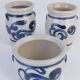 Vases en grès avec motif floral bleu cobalt de Westerwald, Allemagne, ensemble de 3