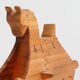 1970s Rocking Horse in Solid Pine Wood, Children’s Toy