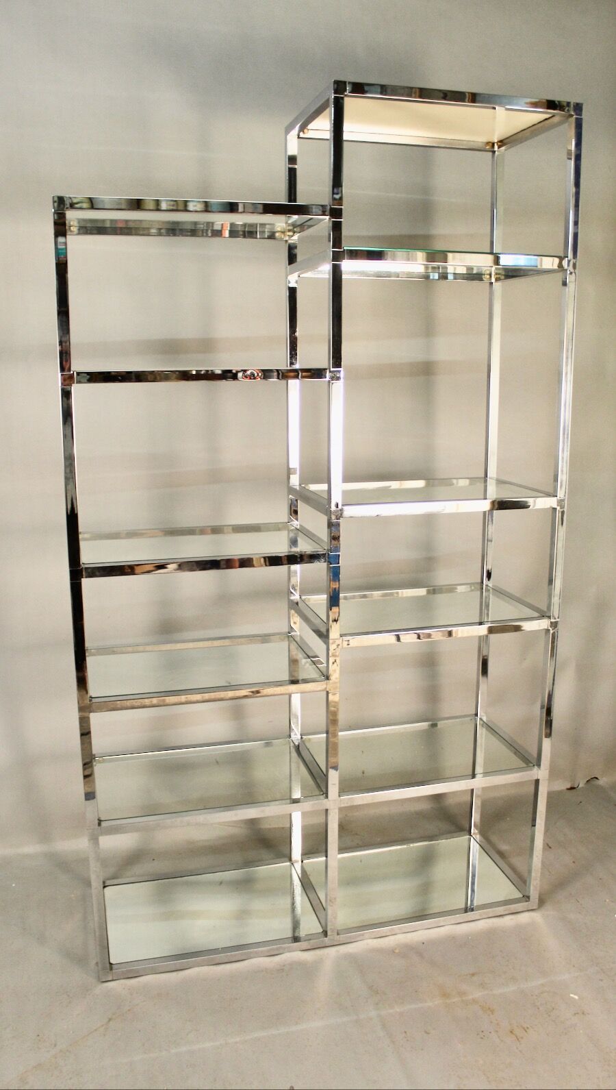70s chrome shelf
