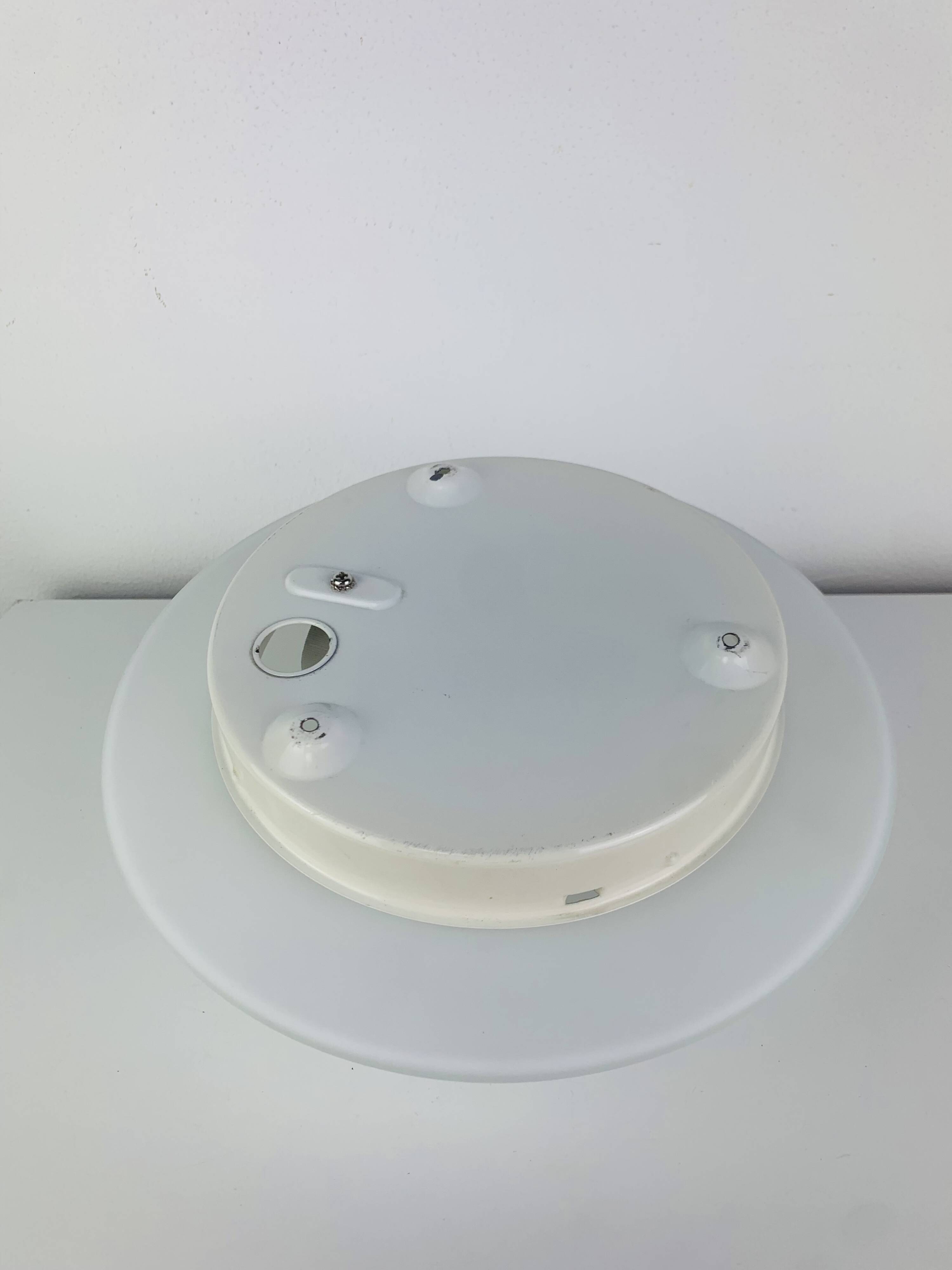 Vintage opaline wall light from the 1980s, ceiling light.