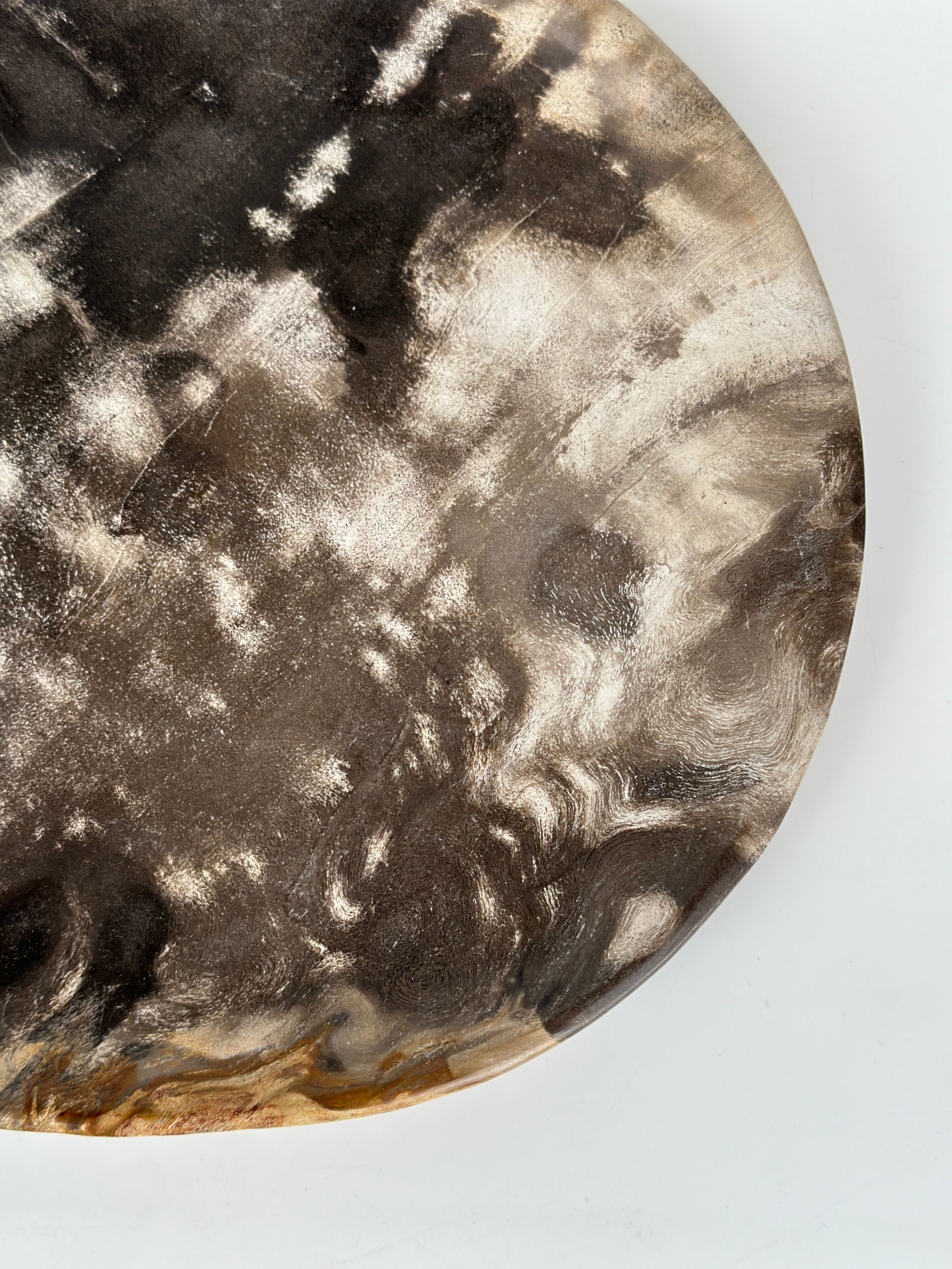 Dish in petrified wood
