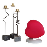 Trio of designer candlesticks