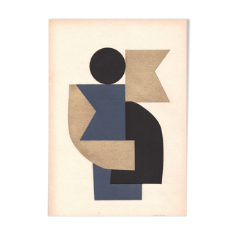 Collage on old paper • c447 • signed Eawy