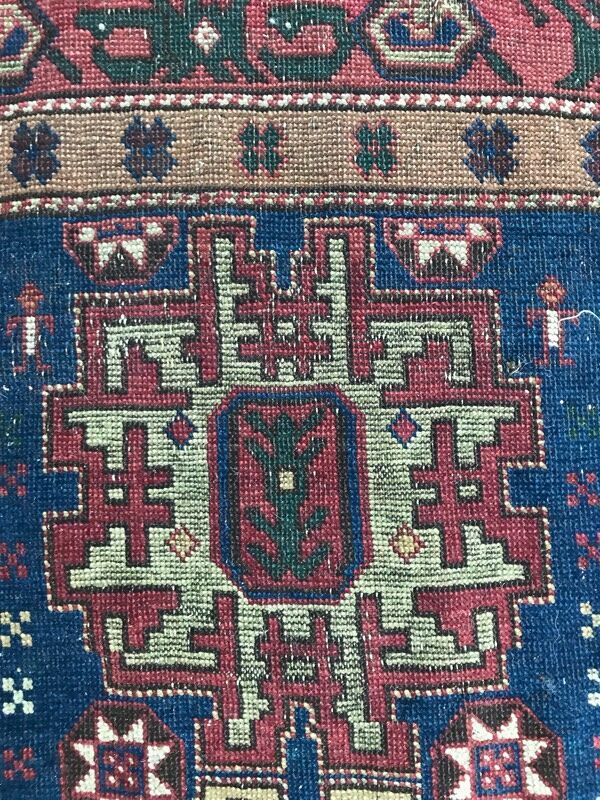 Tapis ancien chirwan Caucase fait main 77x120 cm