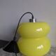 Suspension globe style peill & putlzer vintage lamp in yellow opaline for walking light