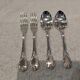 2 spoons 2 forks silver plated dessert Christofle Marly