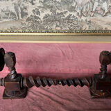 Pair of wood sconces turned 50s