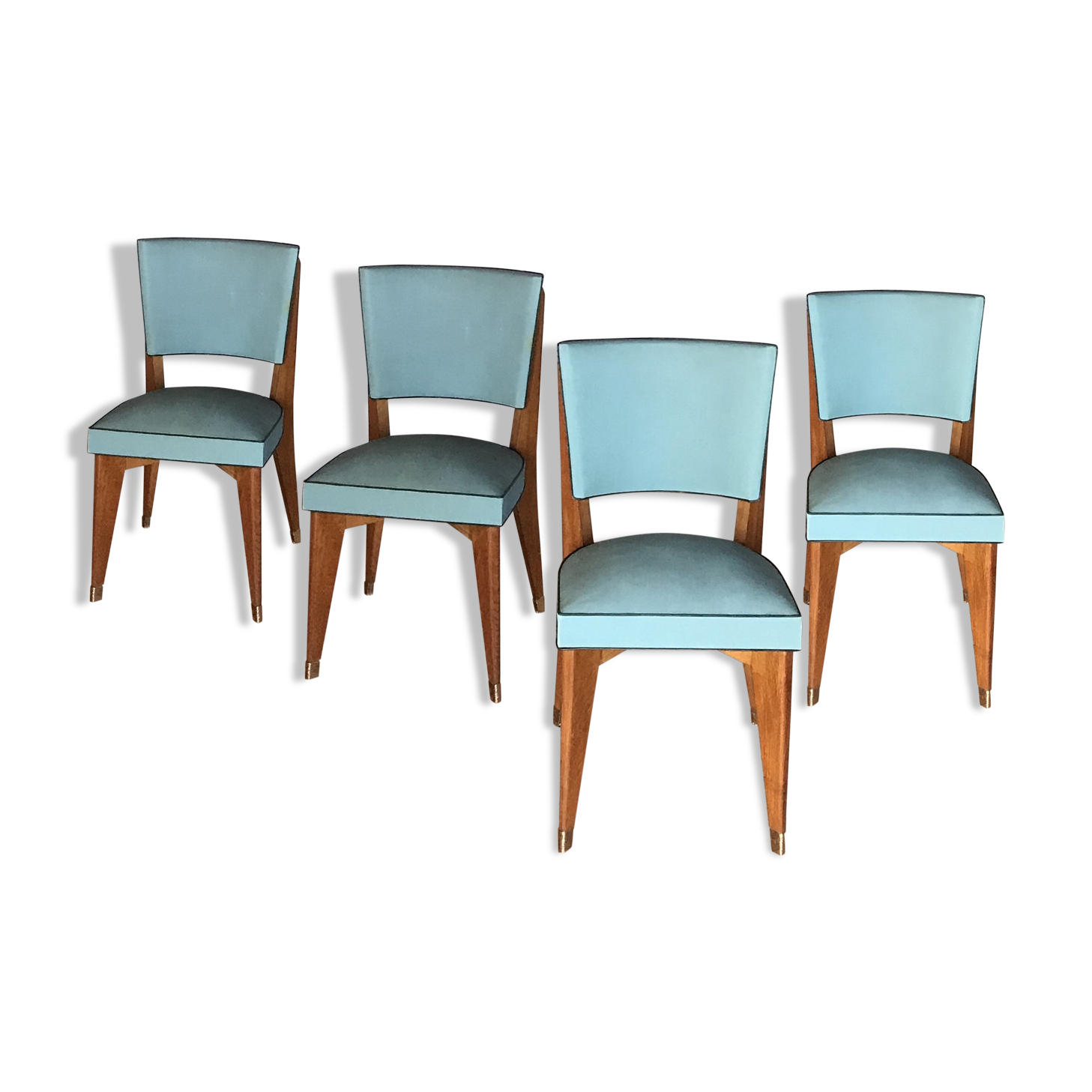 Suite of 4 chairs 50s skai