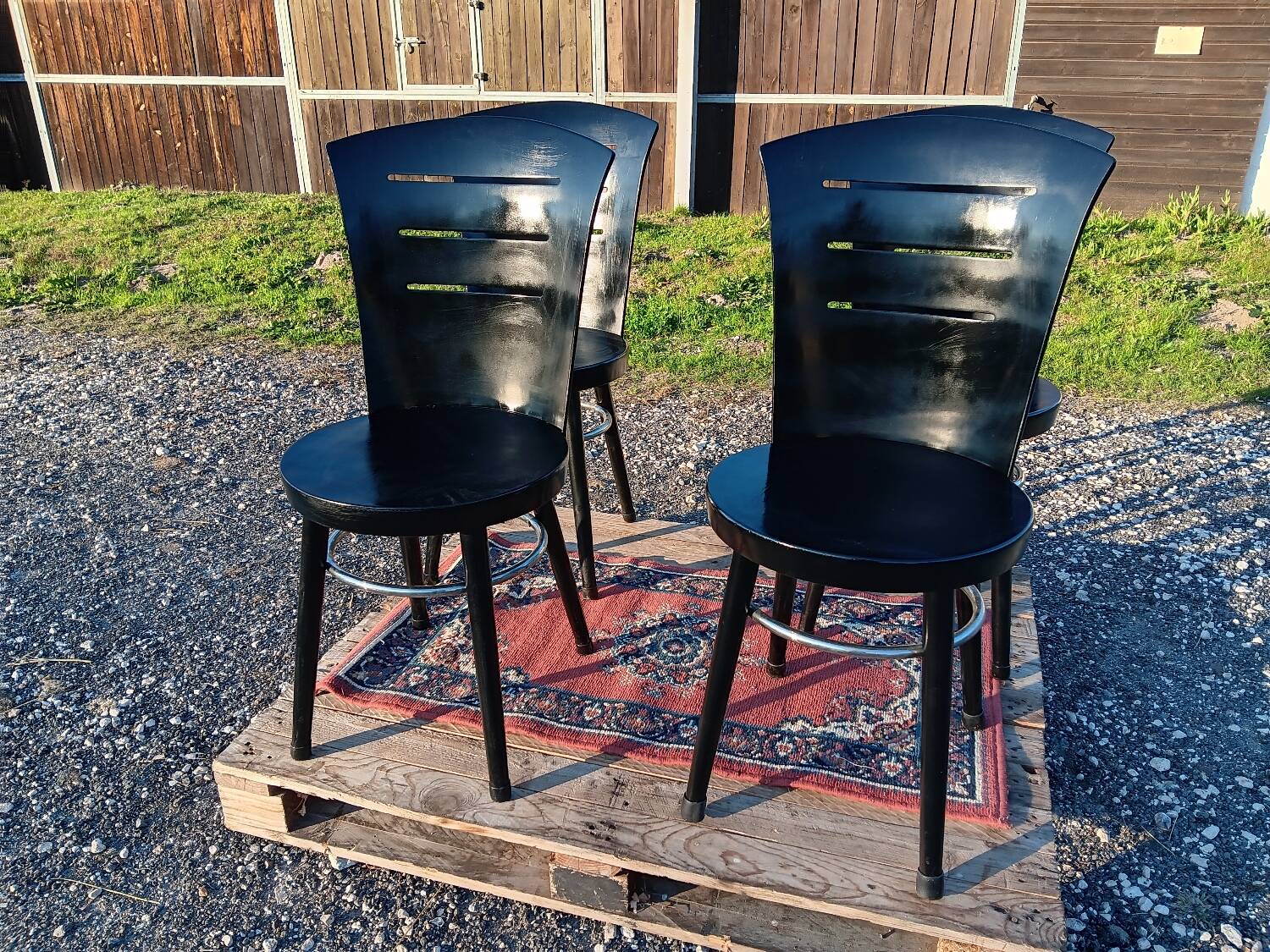 Lot of 4 vintage Baumann chairs