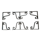 Retro wrought iron bracket set of 2