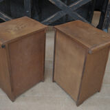 Pair of oak bedsides 1970