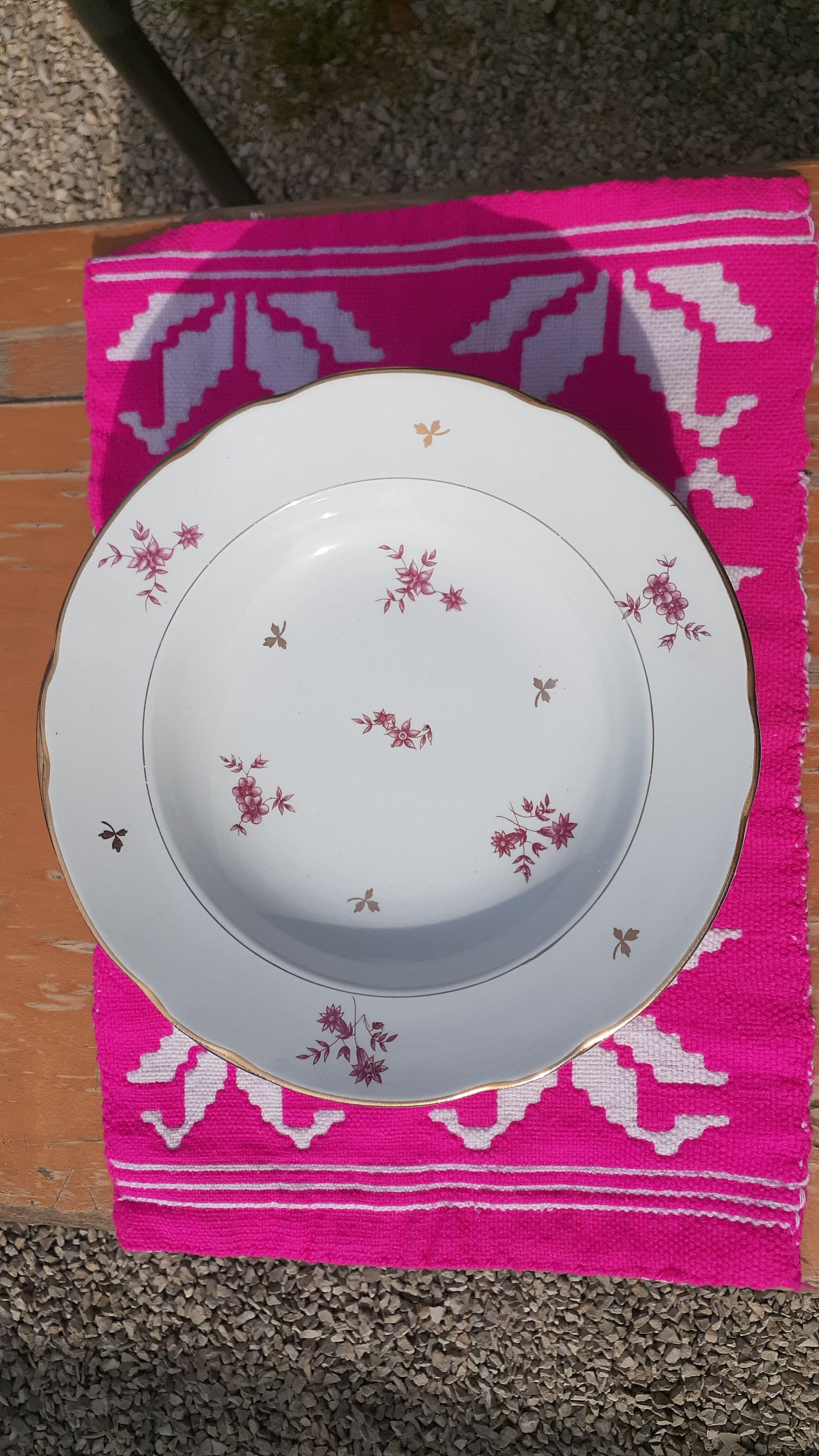 Plates sarreguemines digoin model aurore