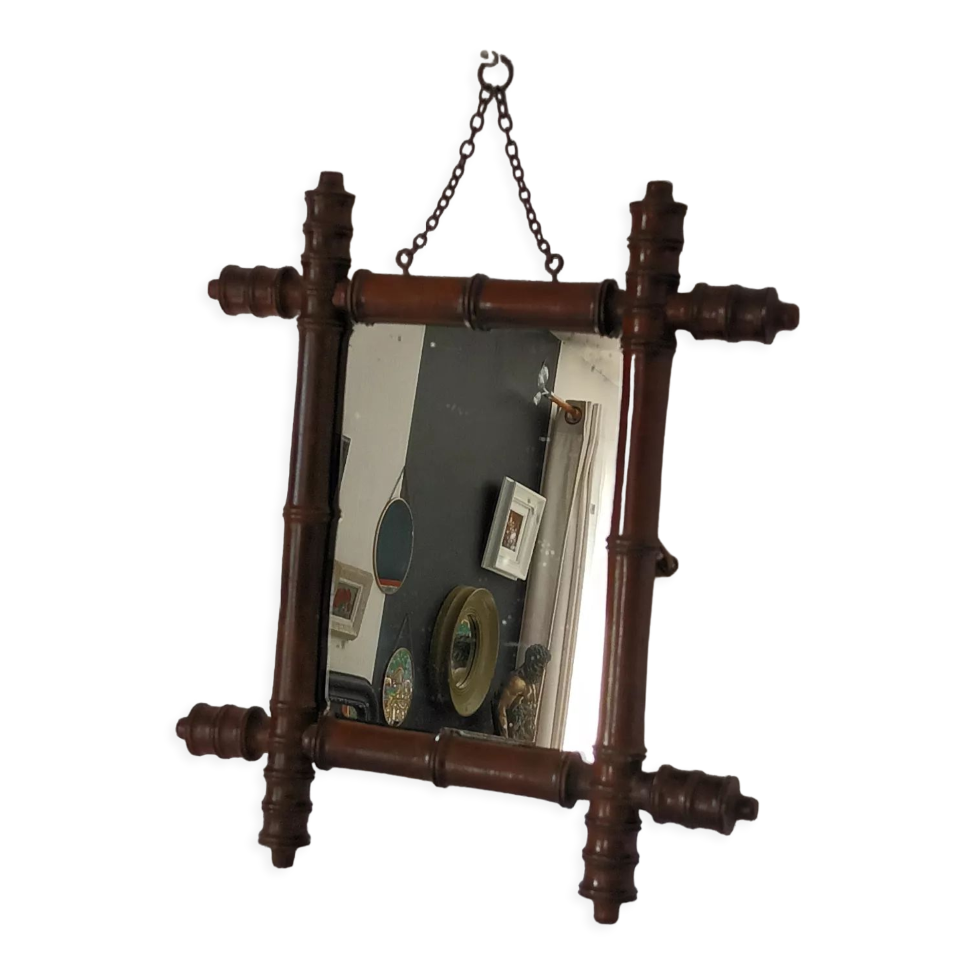 Bamboo barber mirror from the 1920s/1930s.