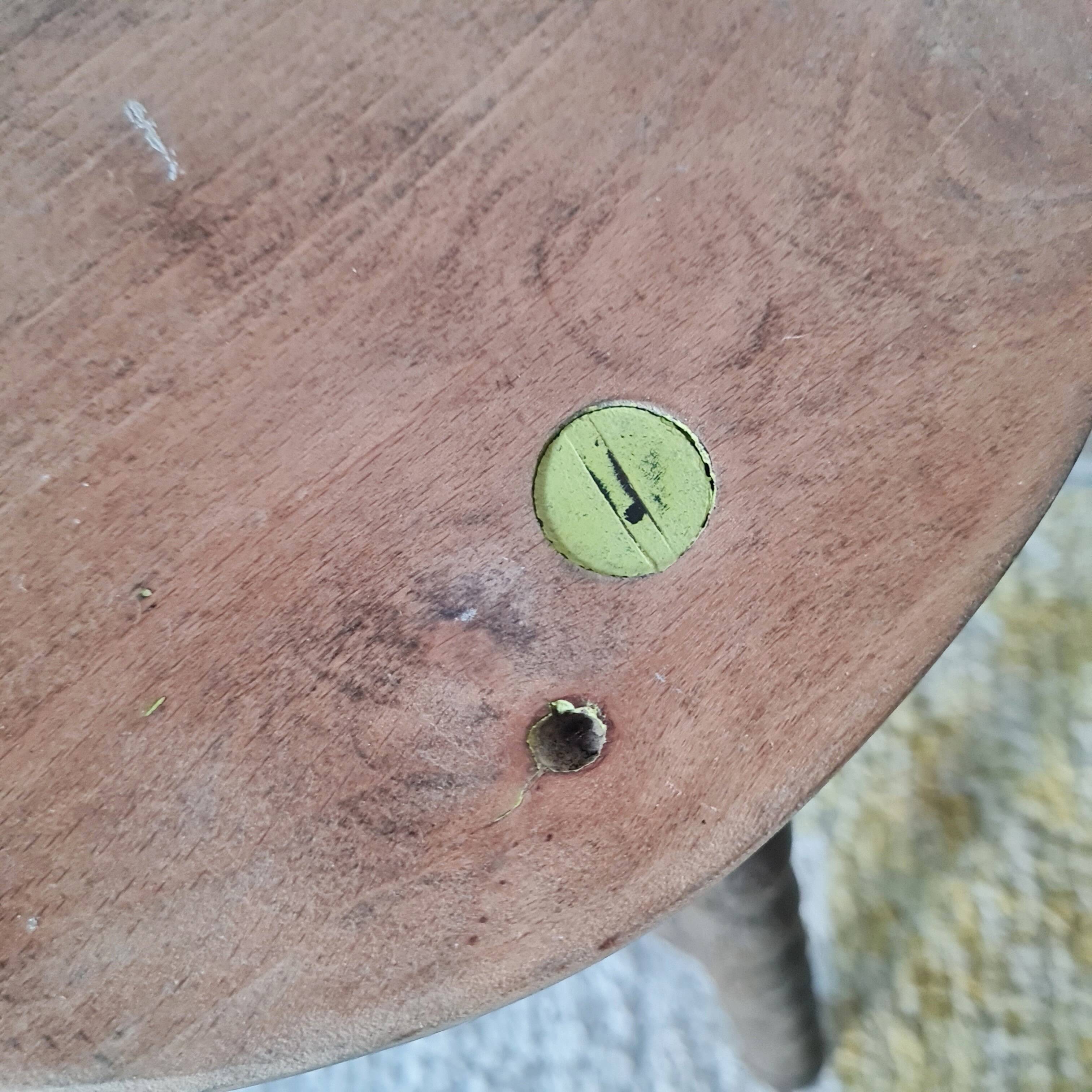 Antique wooden tripod stool - turned legs