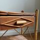 Rattan bedside tables in the style of Audoux Minet.
